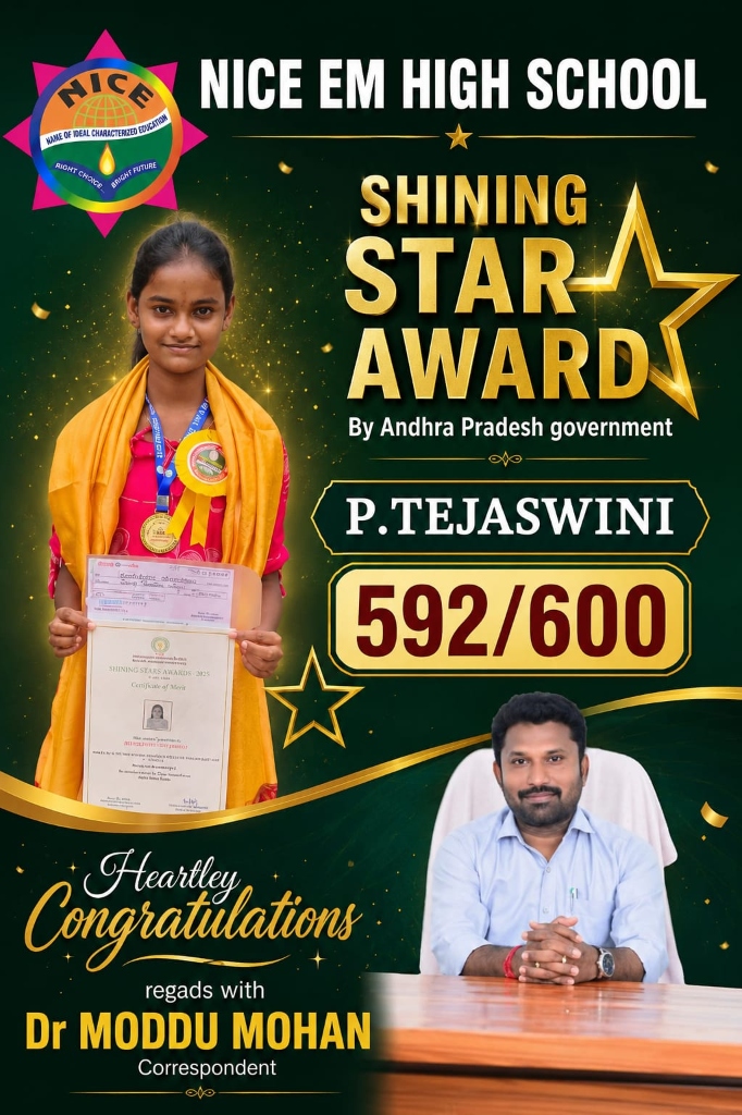 Topper P. Tejaswini - 592/600